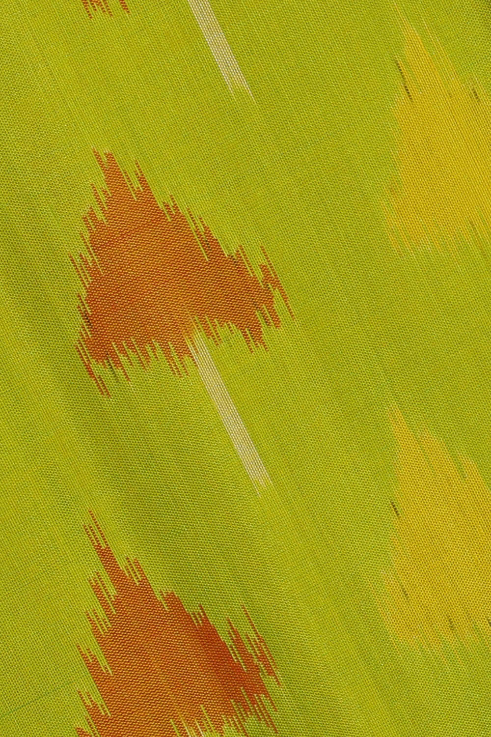 Image of Parrot Green Silk Saree